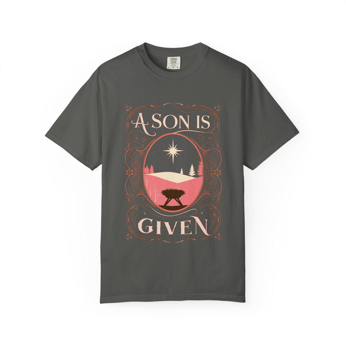 A Son is Given Jesus Christmas T-Shirt Christian Graphic Tee