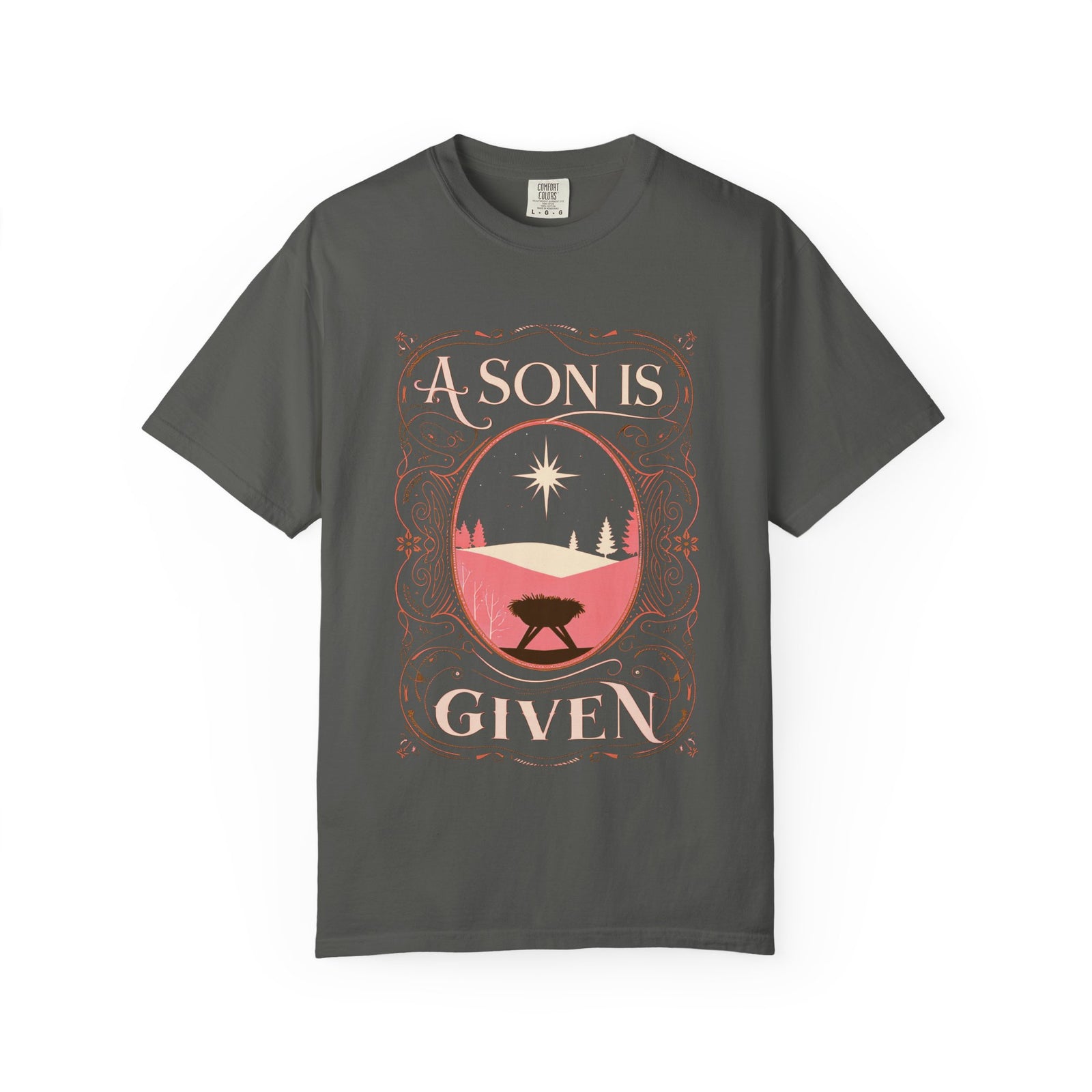A Son is Given Jesus Christmas T-Shirt Christian Graphic Tee