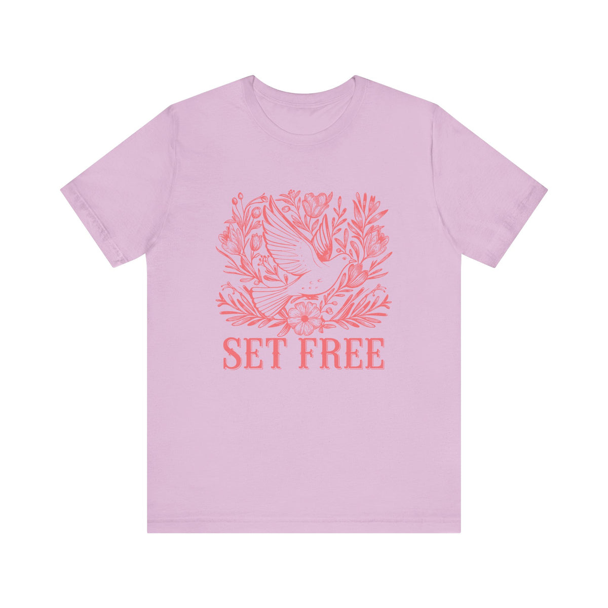 Set Free Dove Tee Inspirational Bird Christian Graphic T-Shirt