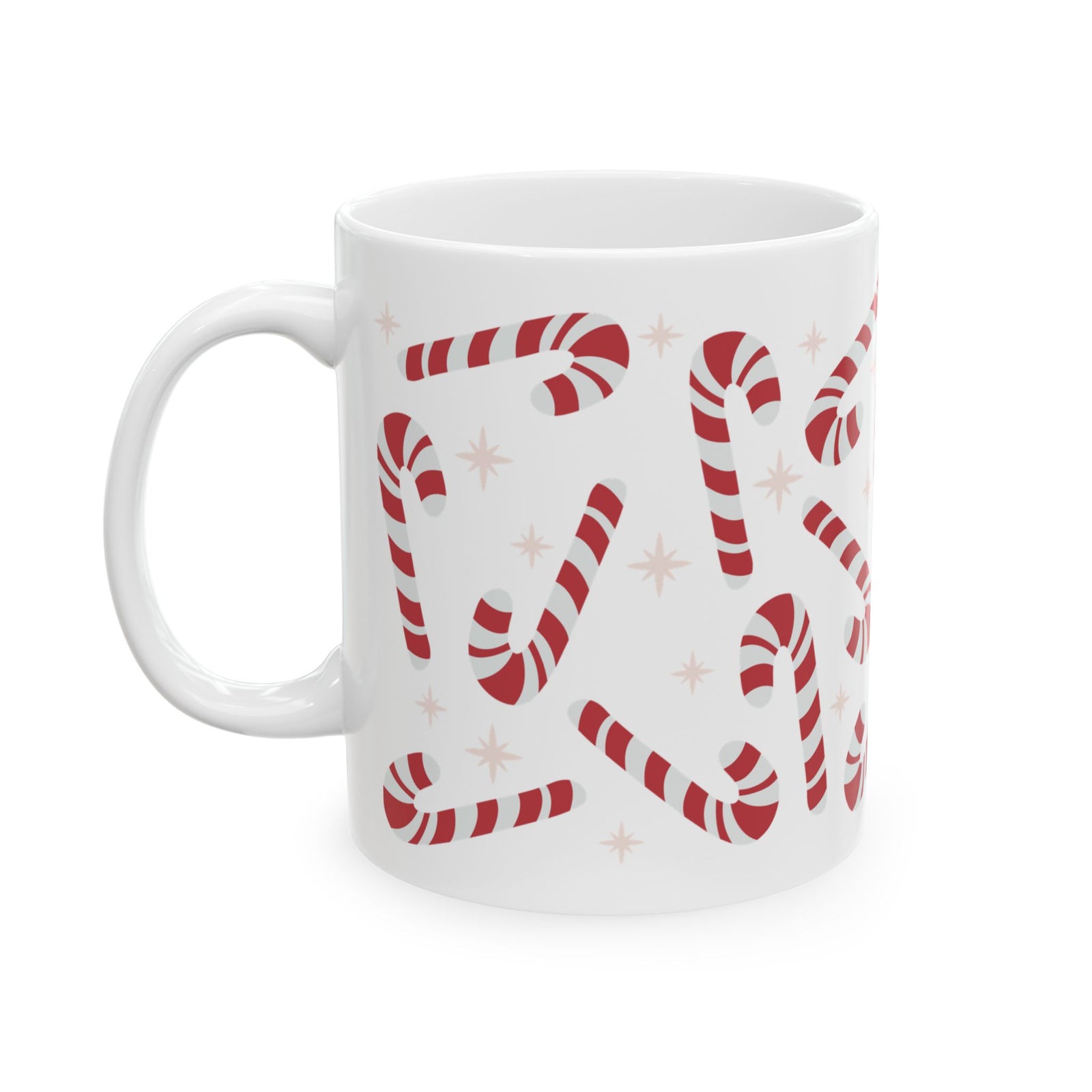 Candy Cane Cute Ceramic Drink Mug Coffee Cup (11oz & 15oz)