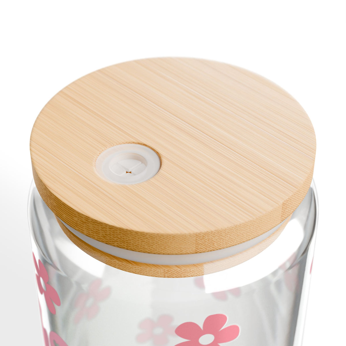 Love Like Jesus Pink Flower Floral Christian Tumbler Sipper Glass 16oz — Reusable Drink Jar with Lid & Straw