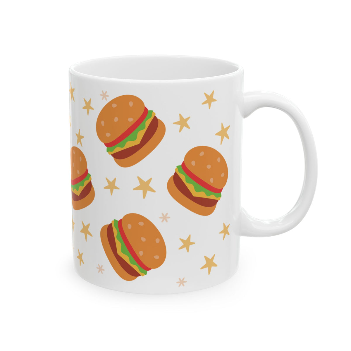 Burgers Cute Ceramic Mug Coffee Cup (11oz & 15oz)