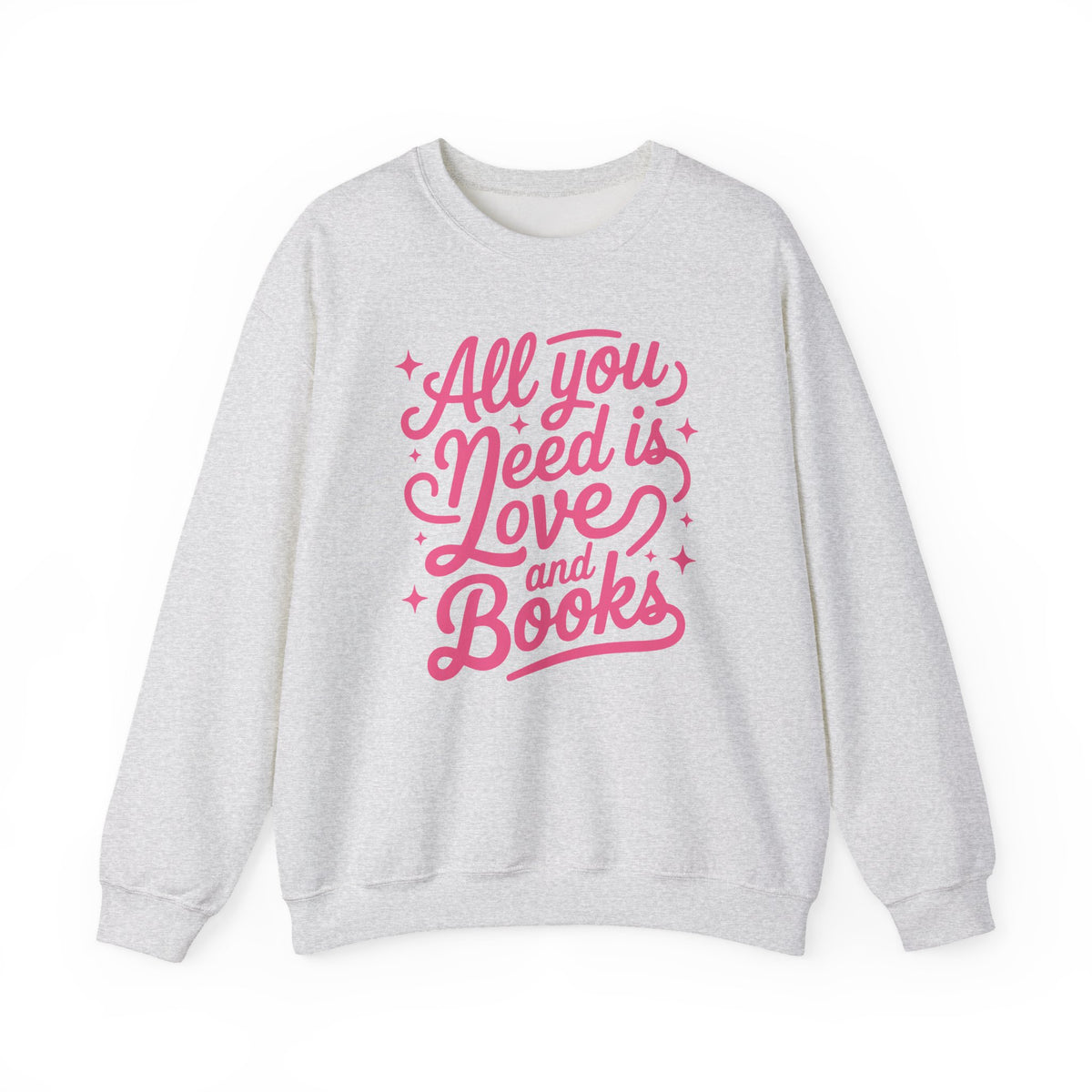 All You Need is Love & Books Valentine's Day Women's Heavy Blend Cozy Crewneck Sweatshirt - Sydney So Sweet