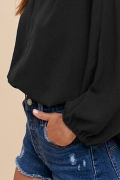 Annie Wear Notched Batwing Sleeve Blouse - Sydney So Sweet