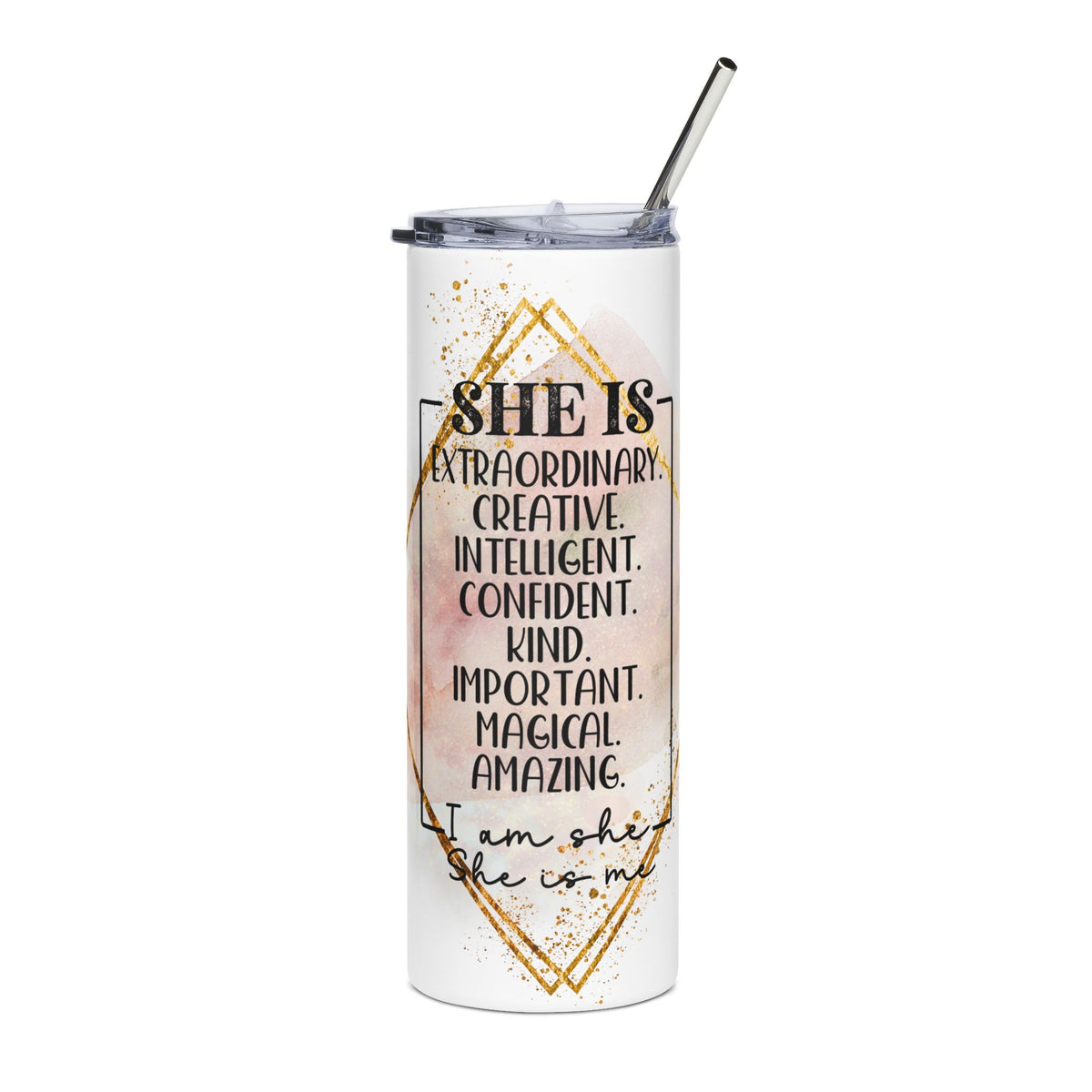 She is Me II 20oz Stainless Tumbler Insulated Inspirational Travel Cup - Sydney So Sweet