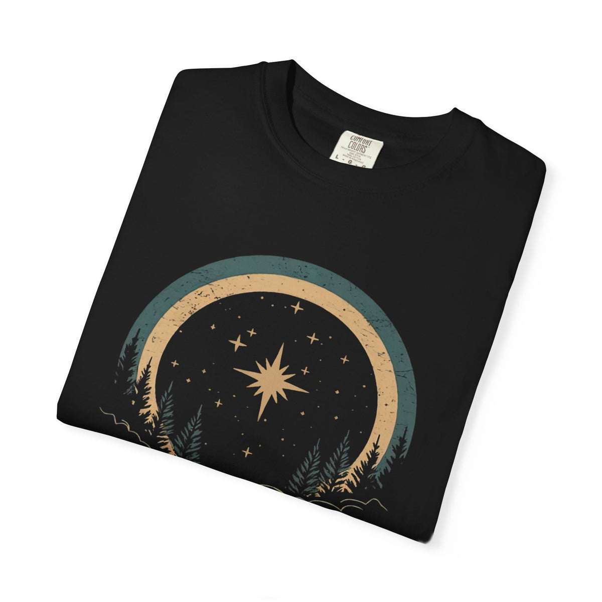 All Is Calm & Bright Christmas Eve Distressed T-Shirt Christian Graphic Tee