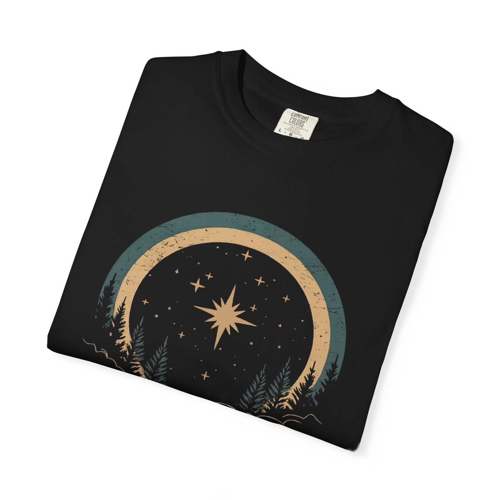 All Is Calm & Bright Christmas Eve Distressed T-Shirt Christian Graphic Tee
