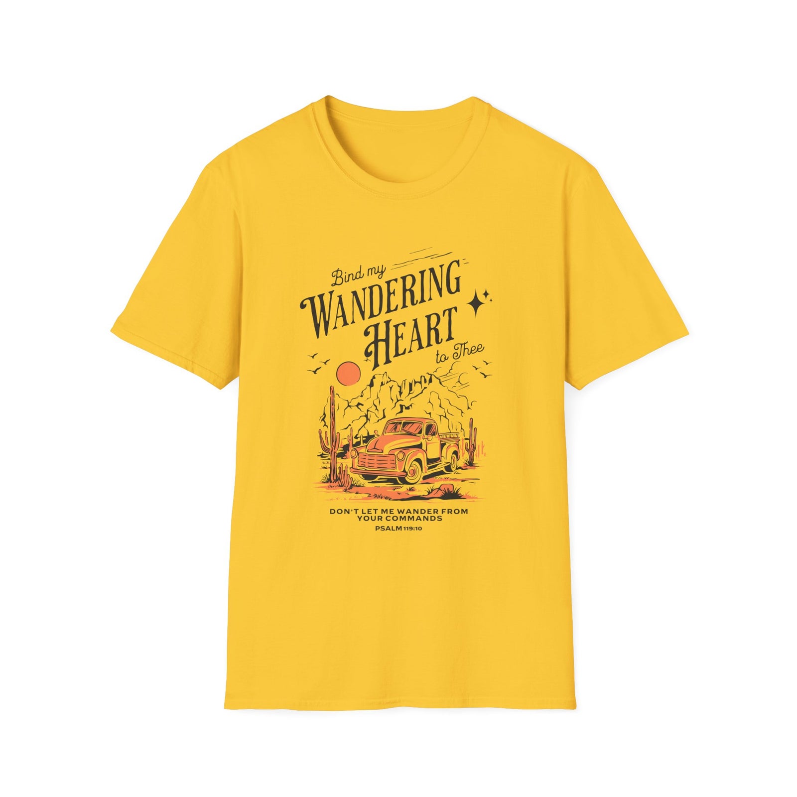 Bind My  Wandering Heart To Thee Graphic T-Shirt Vintage Road Trip Christian Tee