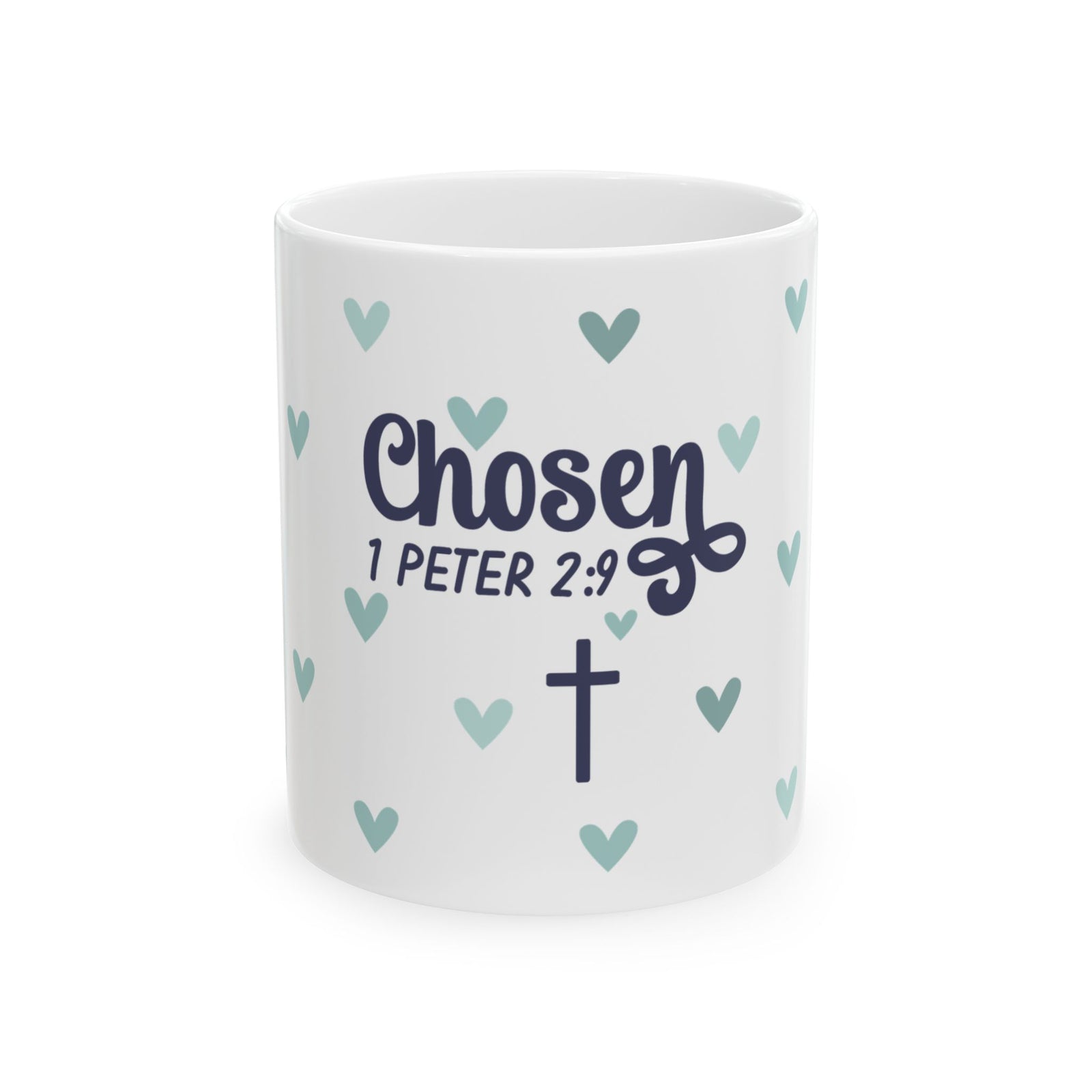 Chosen 1 Peter 2:9 Christian Coffee Mug — Faith Scripture Ceramic Mug (11oz, 15oz)