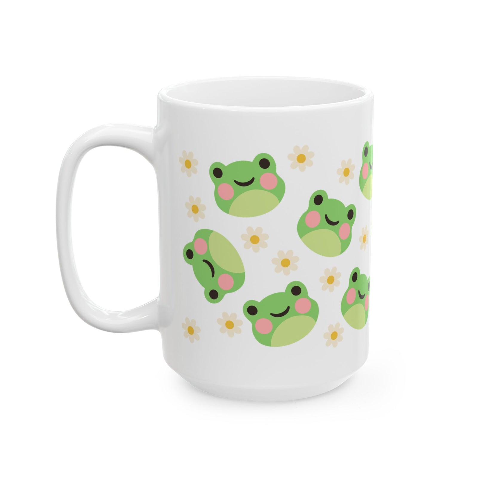 Kawaii Frog Daisy Cute Ceramic Mug Coffee Cup (11oz & 15oz) - Sydney So Sweet