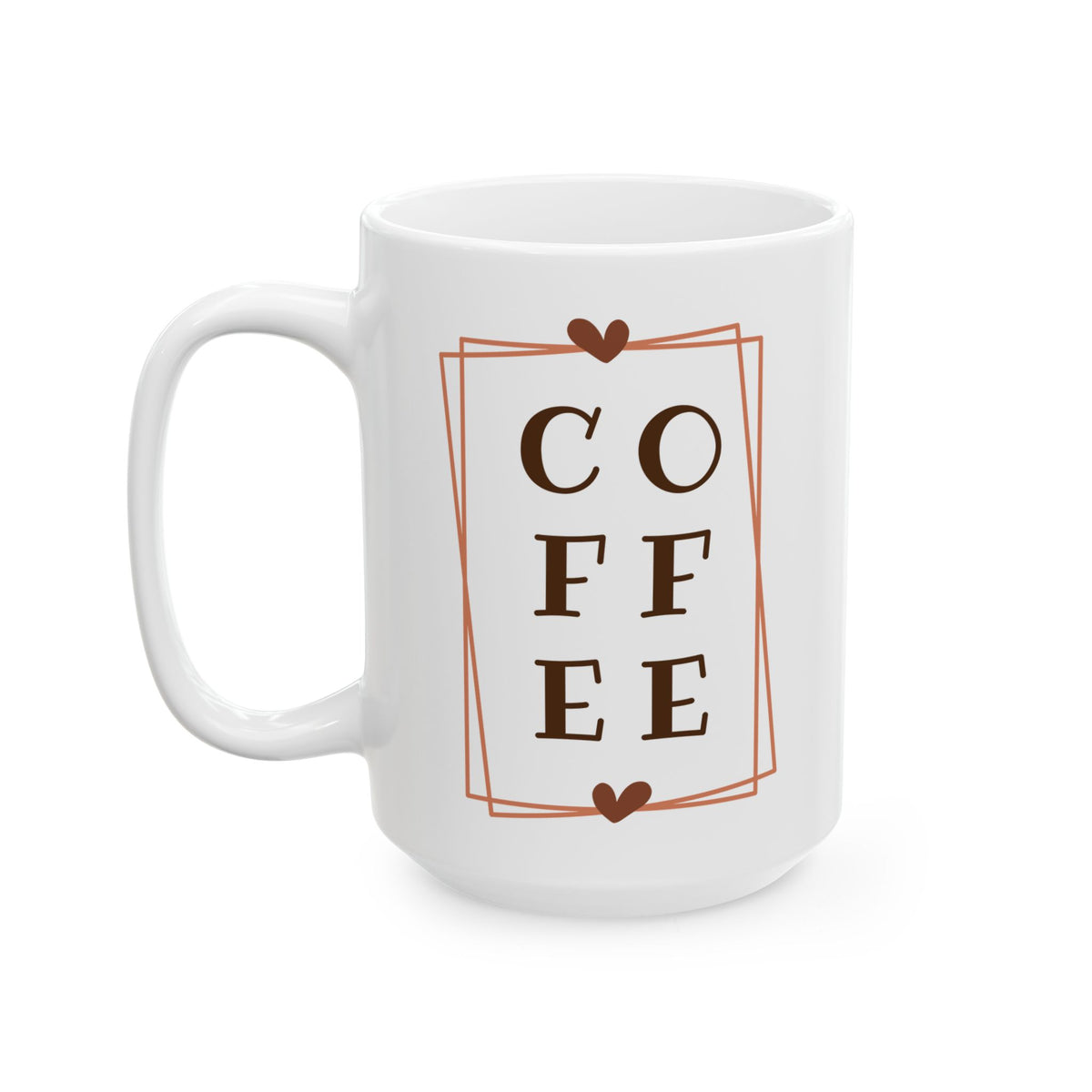 Coffee Minimalist Frame Design Cute Ceramic Mug Coffee Cup (11oz & 15oz)