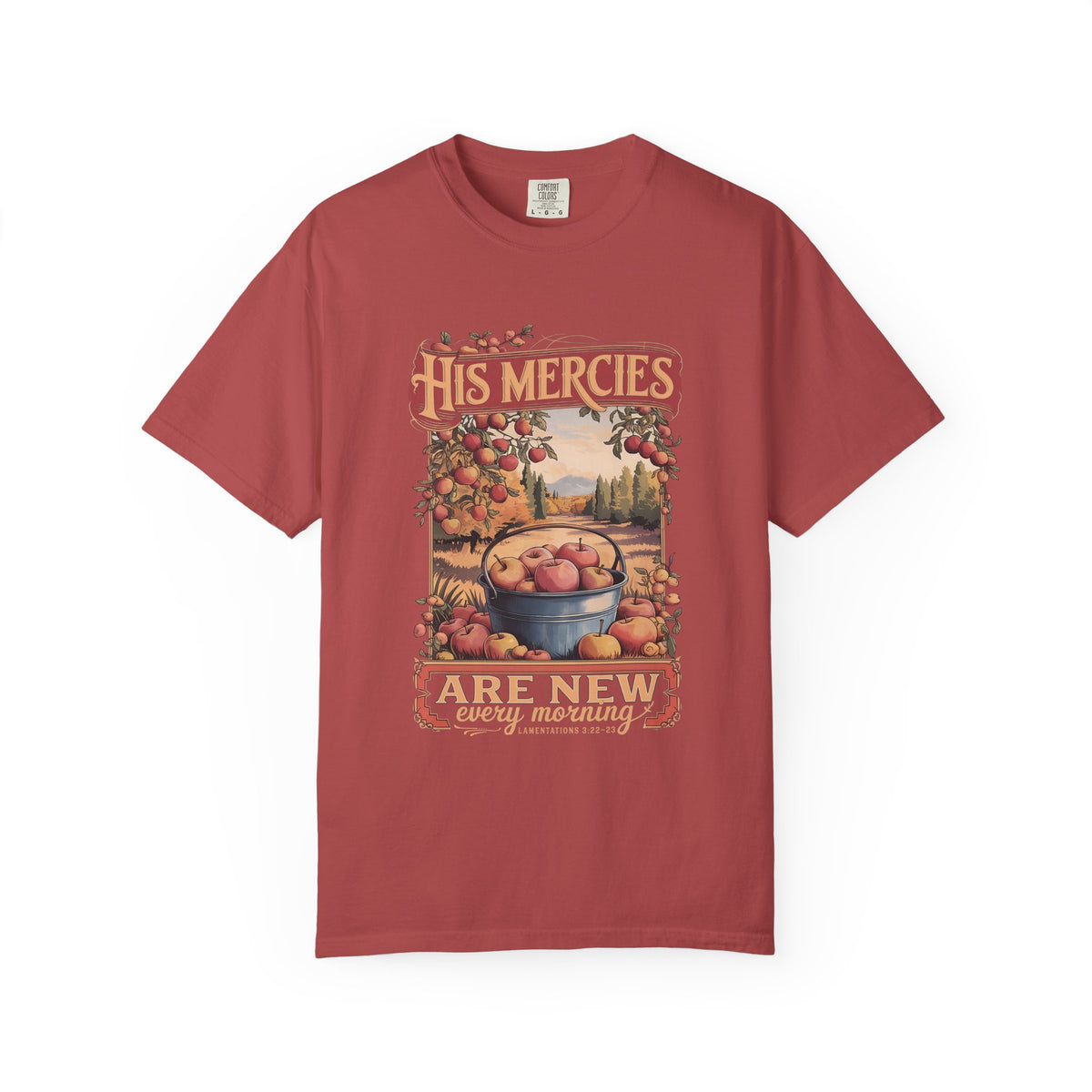 His Mercies Are New Every Morning Tee Vintage Fall Apples Christian T-Shirt
