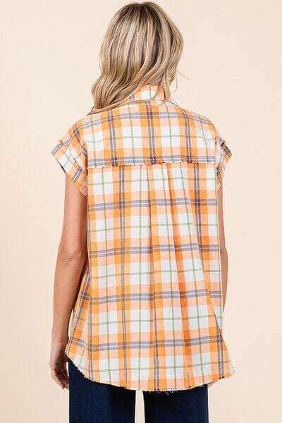 Mittoshop Mineral Wash Plaid Button Down Shirt - Sydney So Sweet