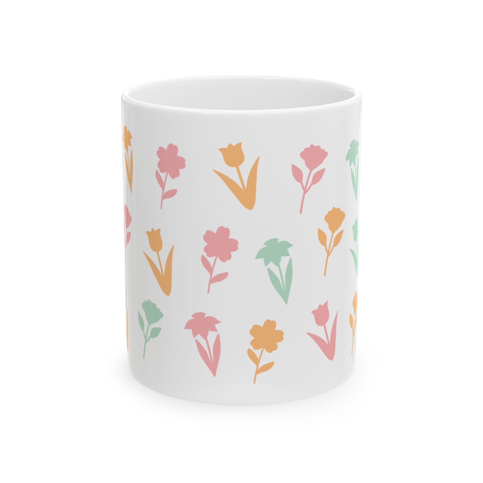 Spring Floral Cute Ceramic Mug Coffee Cup (11oz & 15oz)
