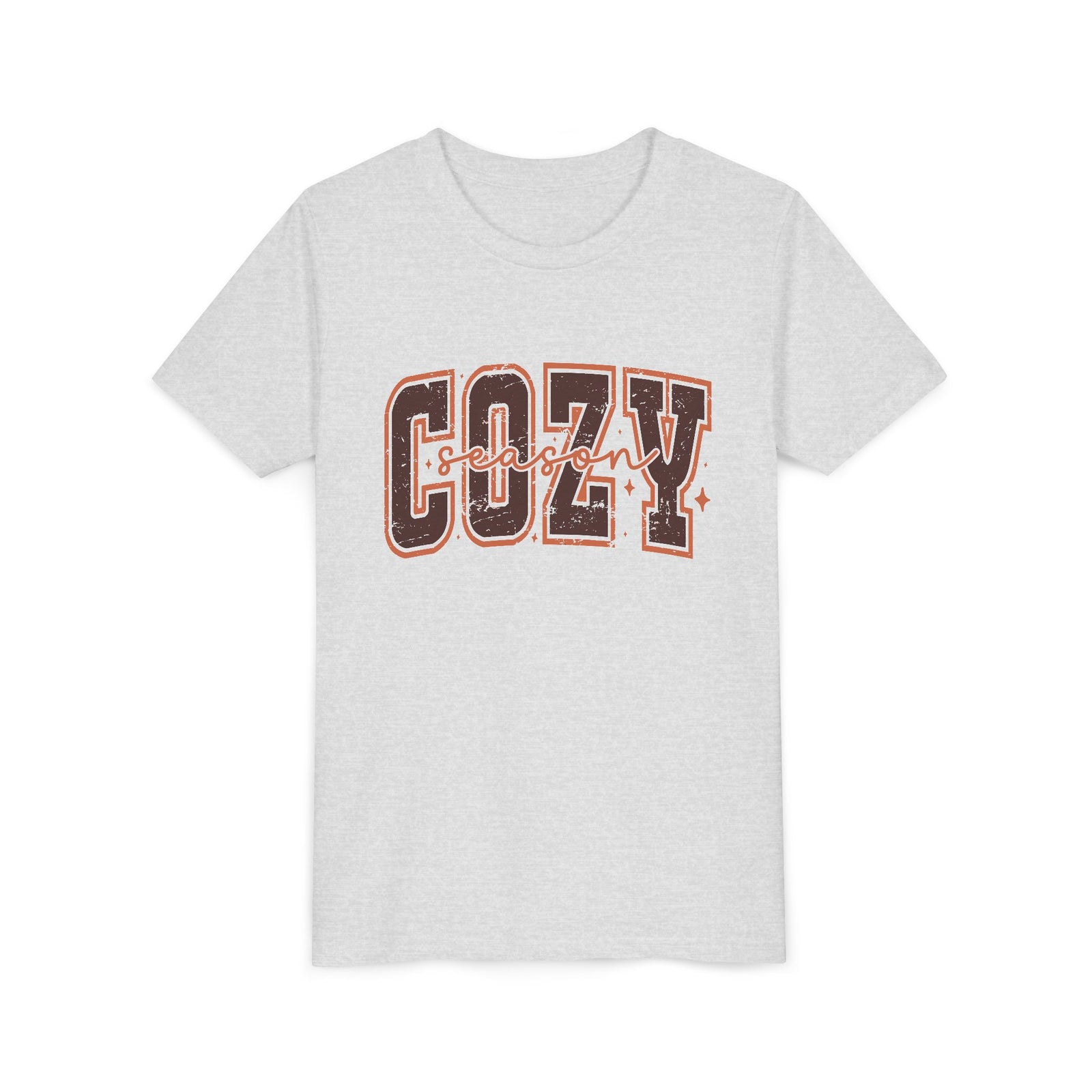 Cozy Vibes Youth Tee — 'Cozy' Retro Script Graphic