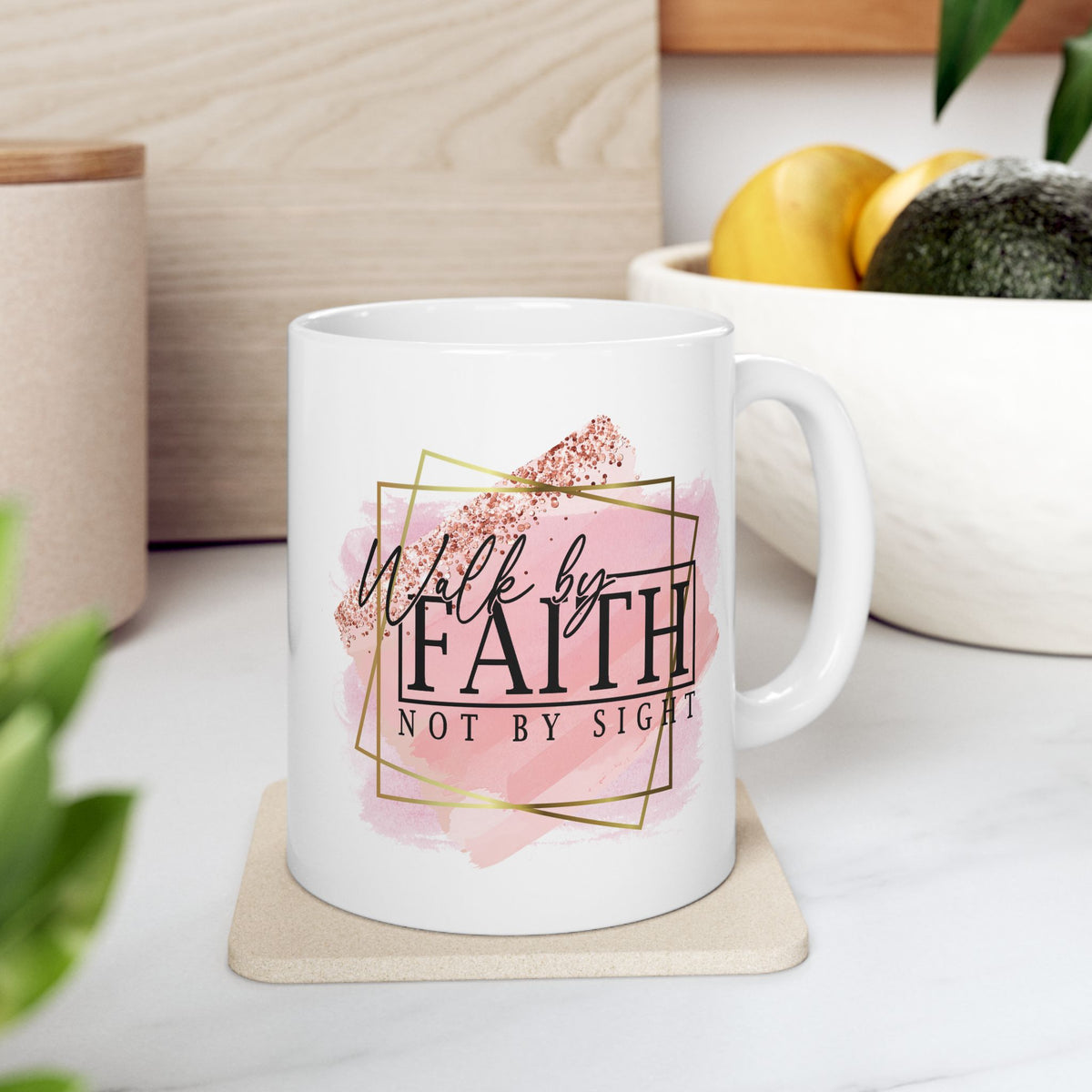 Walk By Faith Not By Sight Inspirational Mug Coffee Cup (11oz & 15oz) - Sydney So Sweet