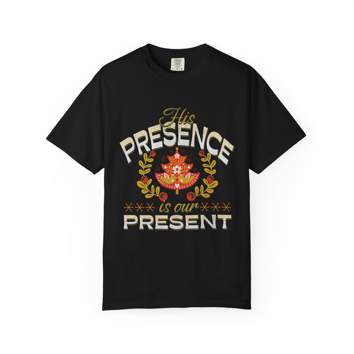 His Presence is our Present T-Shirt Christian Christmas Graphic Tee