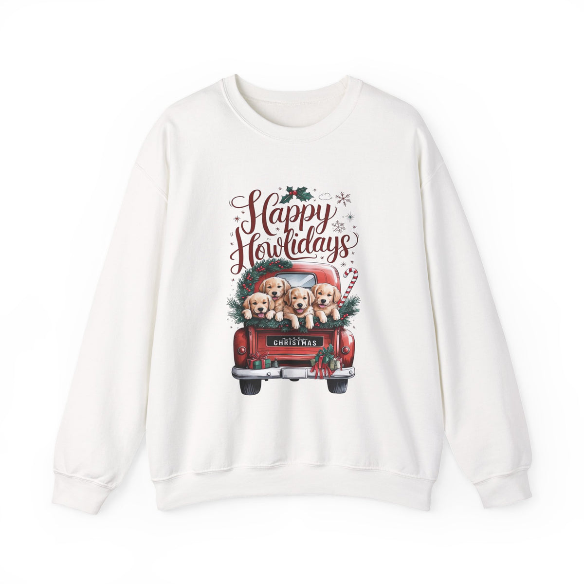 Happy Howlidays Puppy Crewneck Unisex Sweatshirt