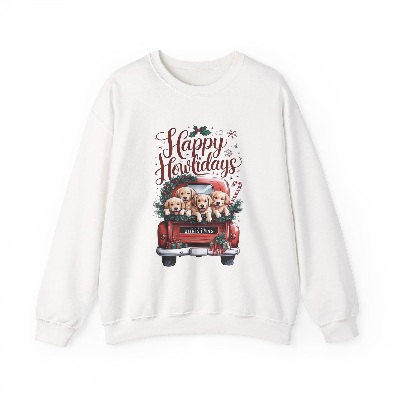 Happy Howlidays Puppy Crewneck Unisex Sweatshirt