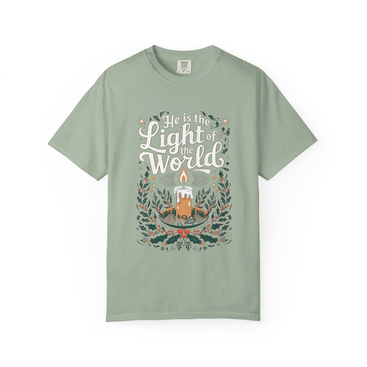 He is the Light of the World Christmas T-Shirt Christian Graphic Tee