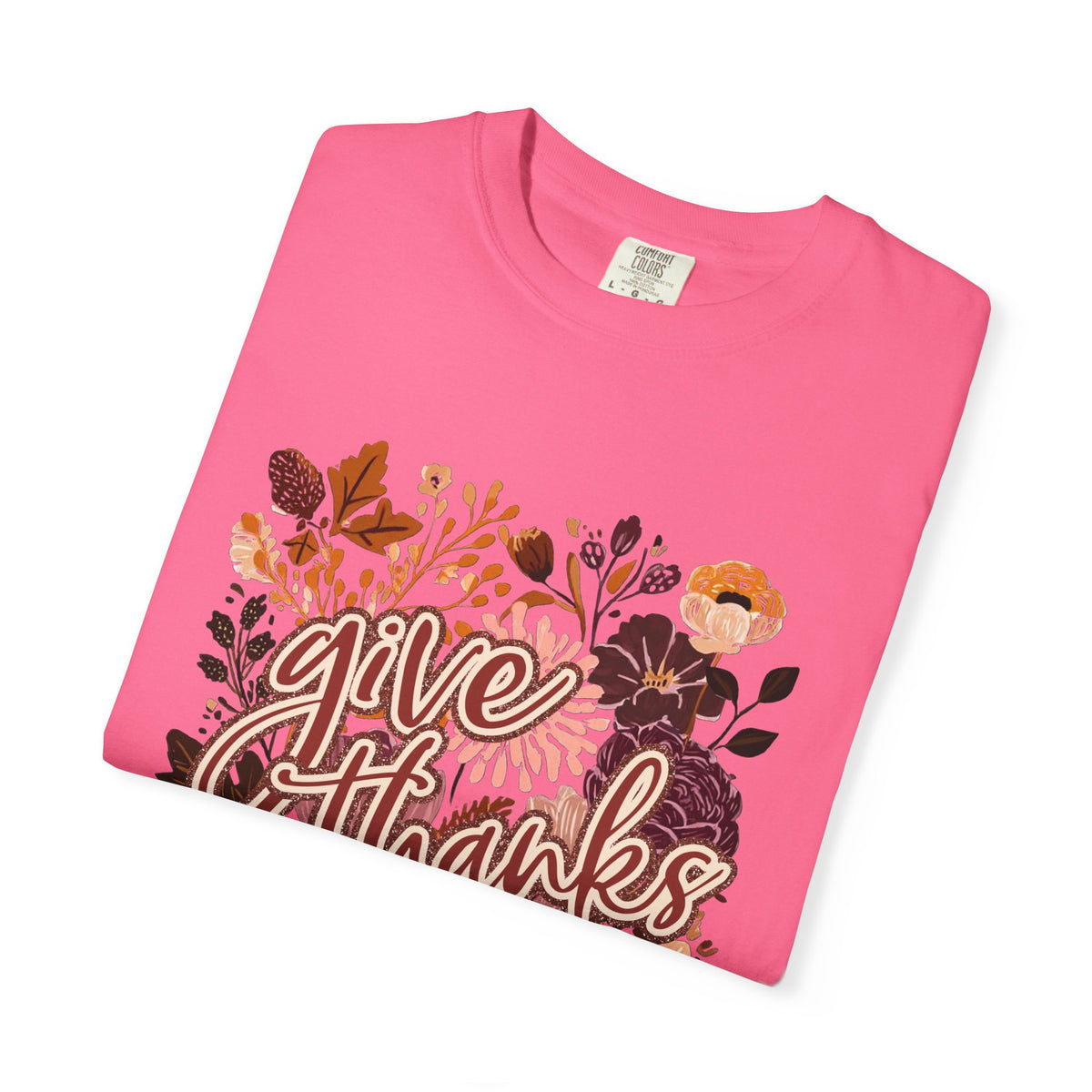 Give Thanks T-Shirt Fall Pumpkin Thanksgiving Graphic Tee