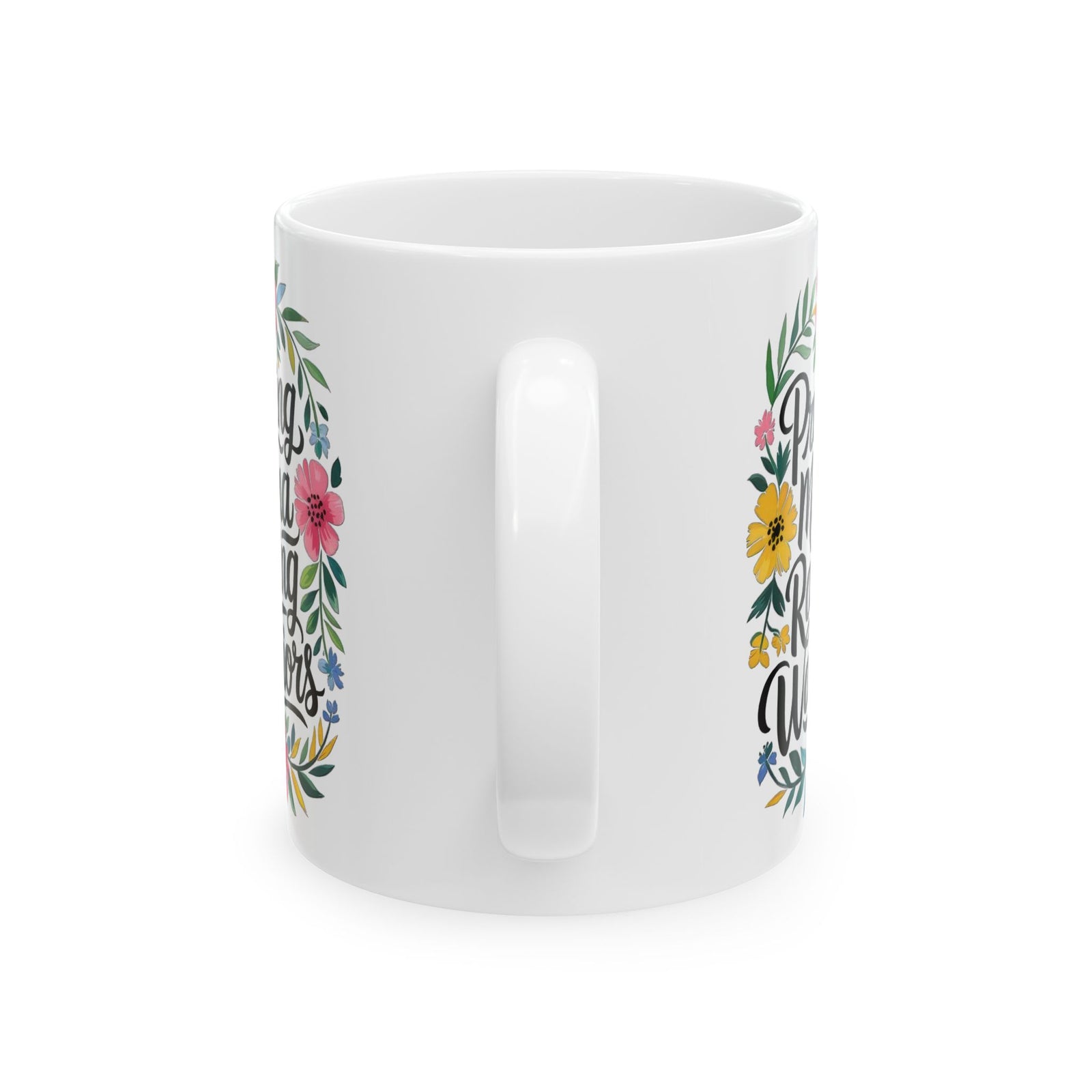 Praying Mama Raising Warriors Cute Ceramic Mug Coffee Cup (11oz & 15oz)