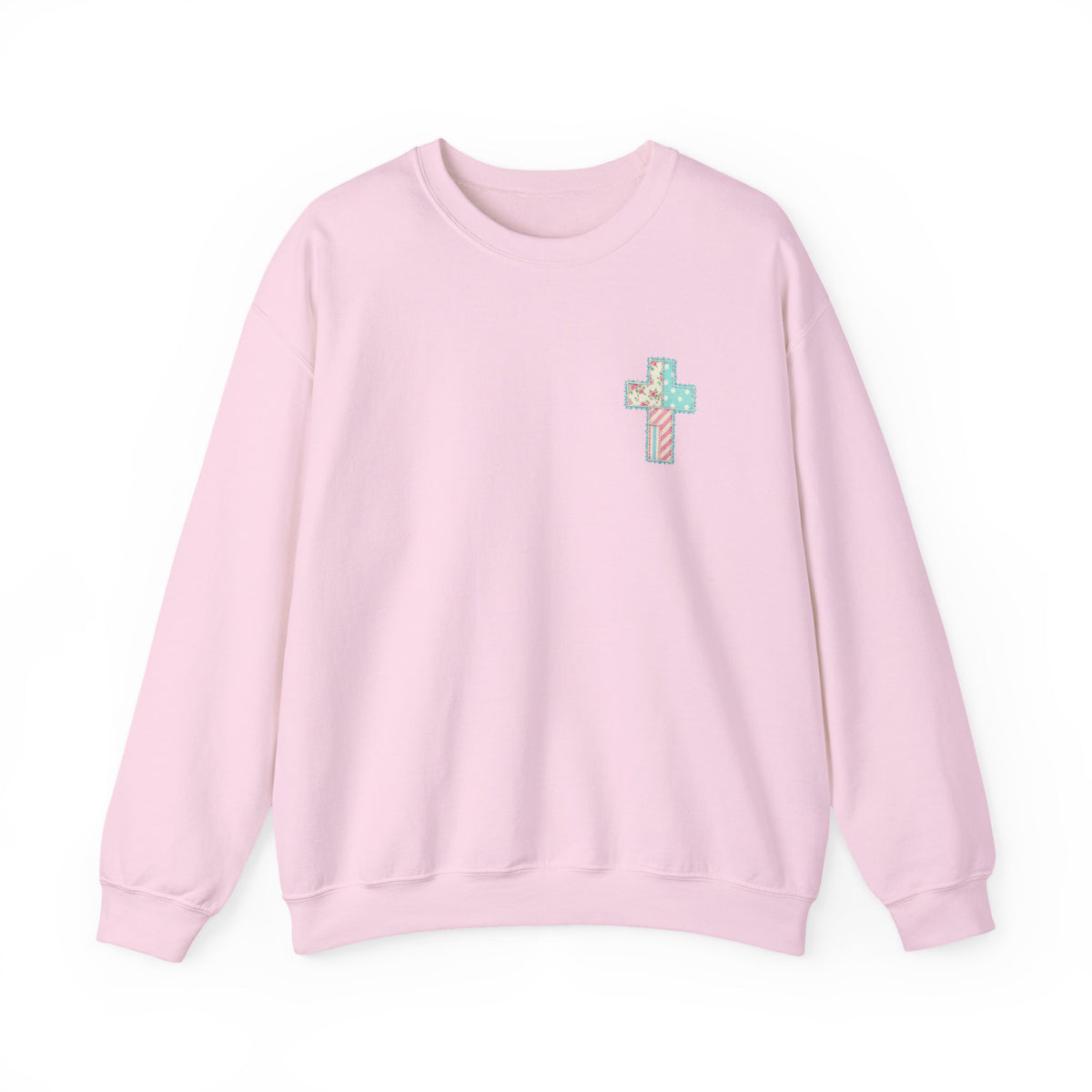 Less of Me More of Jesus Christian Graphic Sweatshirt Floral Cross Crewneck