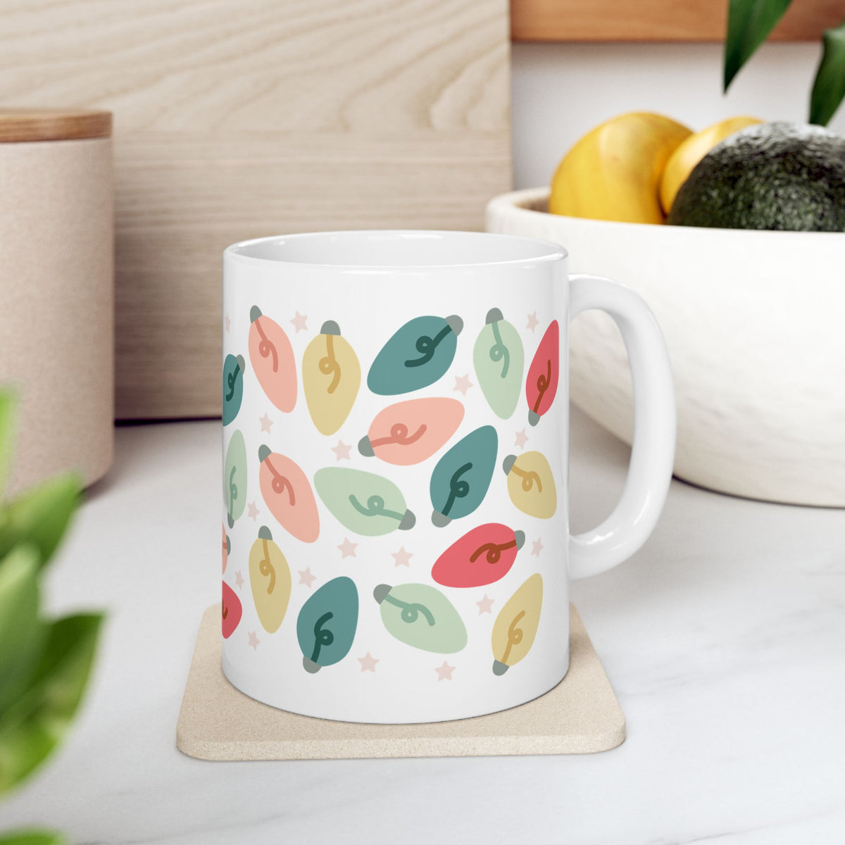 Bright Christmas Lights Ceramic Mug Coffee Cup (11oz & 15oz)