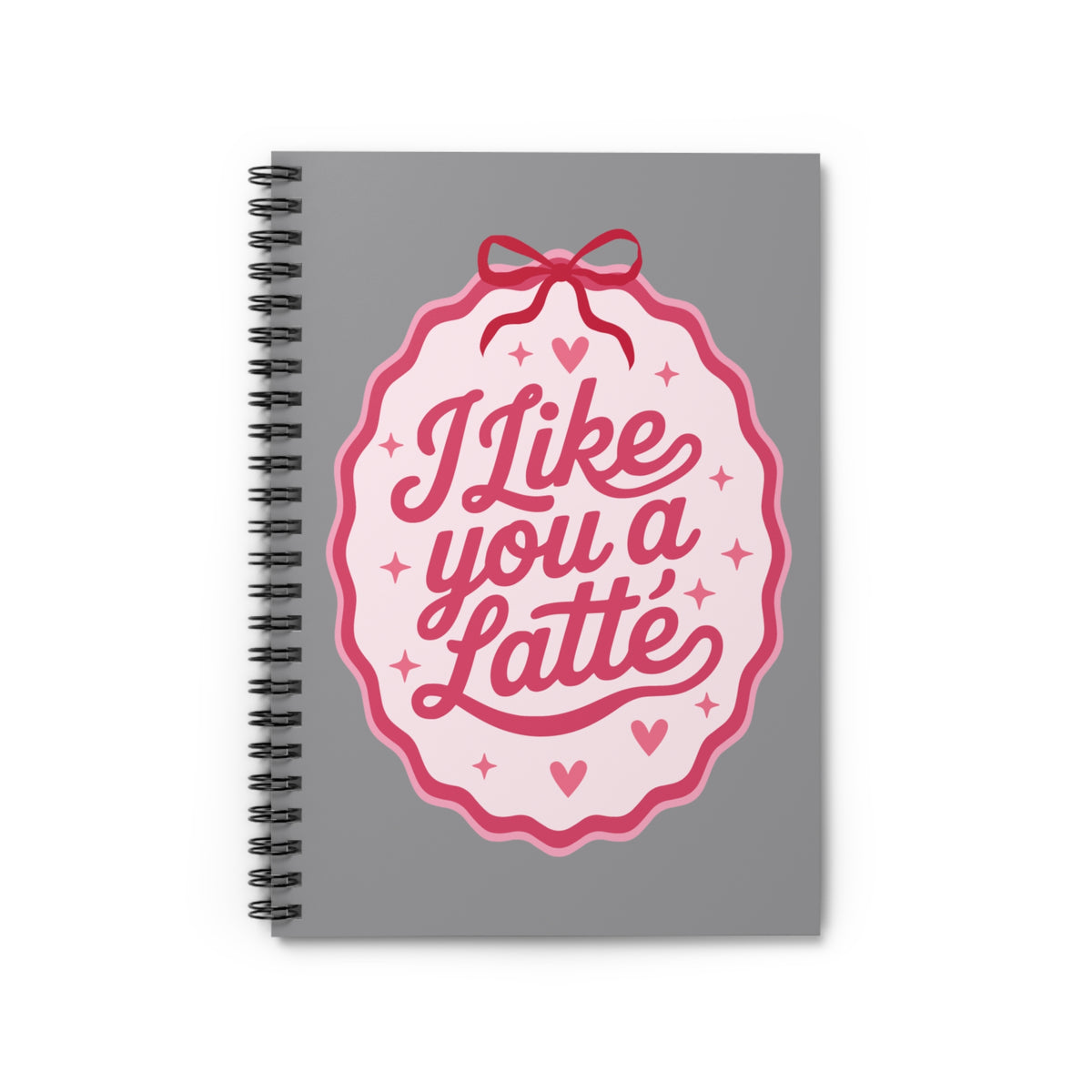 I Like You a Latte Ruled Spiral Notebook Cute Coffee Lover Journal