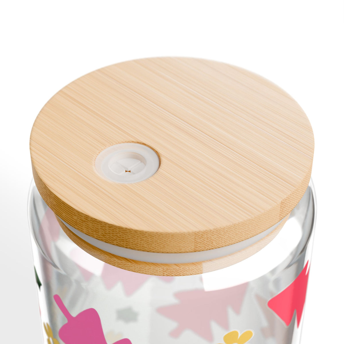 Groovy Christmas Holiday Sipper Glass 16oz Reusable Drink Jar with Lid & Straw