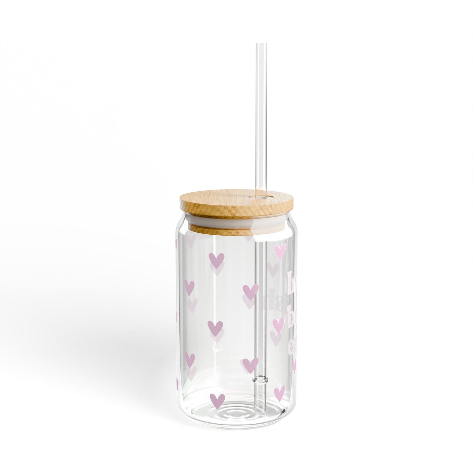 In My Bookish Era Tumbler Sipper Glass 16oz — Reusable Drink Jar with Lid & Straw - Sydney So Sweet