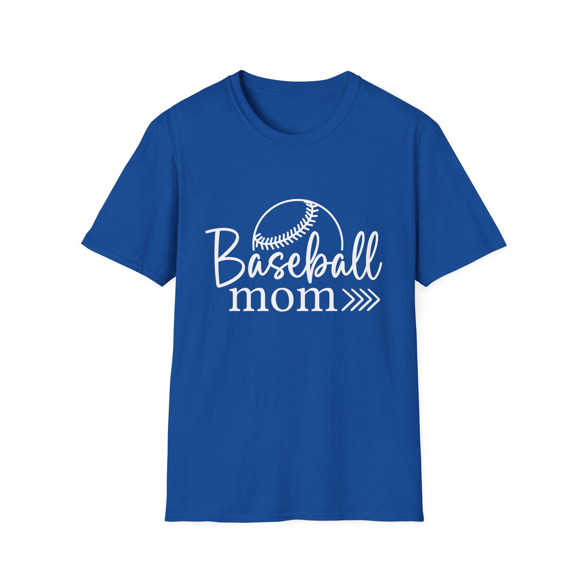 Baseball Mom Classic Graphic T-Shirt Cute Sports Mom Tee (12 Team Colors)