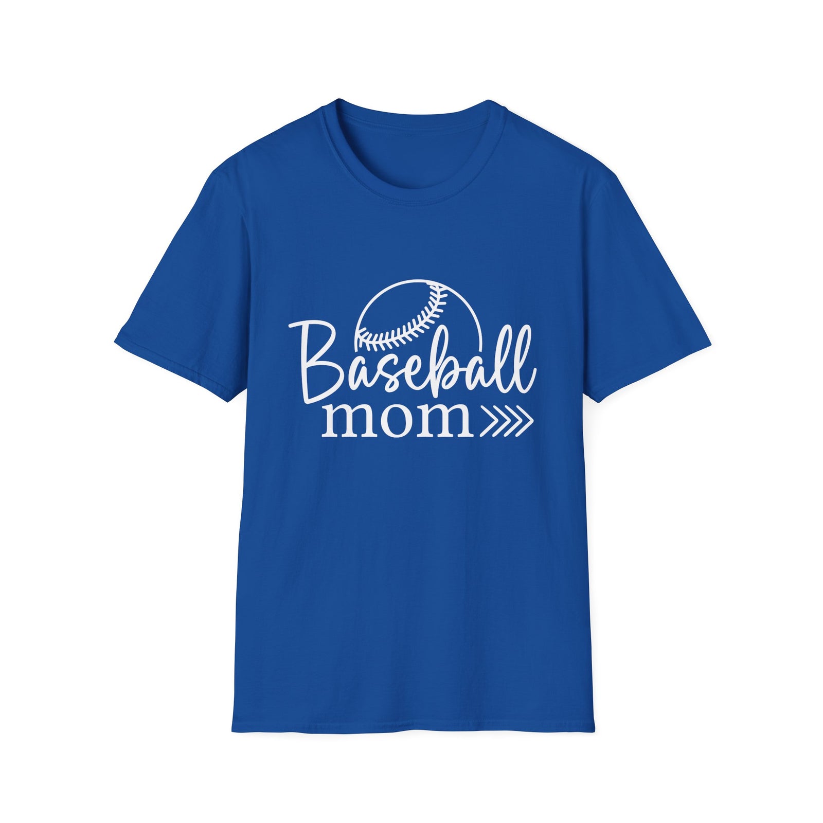 Baseball Mom Classic Graphic T-Shirt Cute Sports Mom Tee (12 Team Colors)