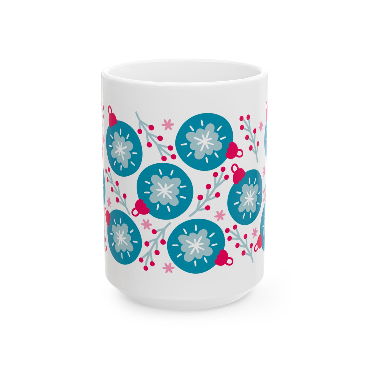 Opulent Ornaments Christmas Ceramic Mug Coffee Cup (11oz & 15oz)