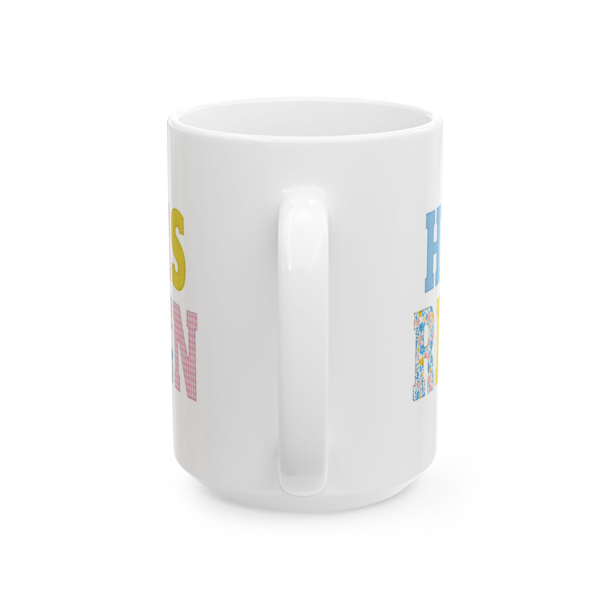 He is Risen Cross Floral Patchwork Ceramic Mug Coffee Cup (11oz & 15oz)