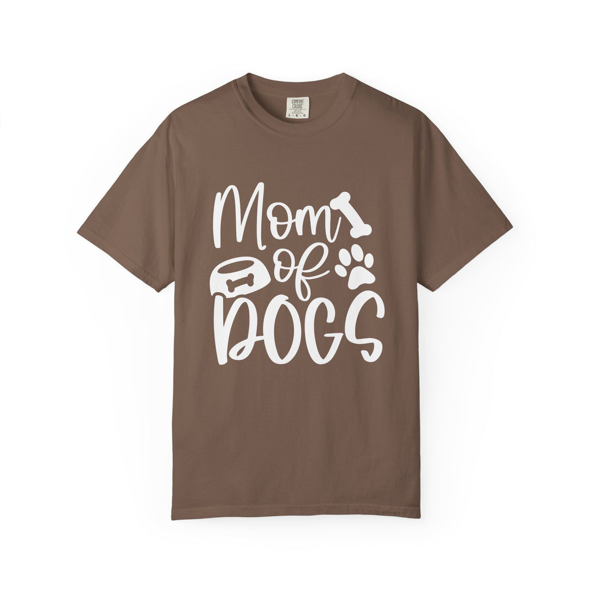 Mom of Dogs Bowl & Bone T-Shirt Cute Dog Mom Graphic Tee