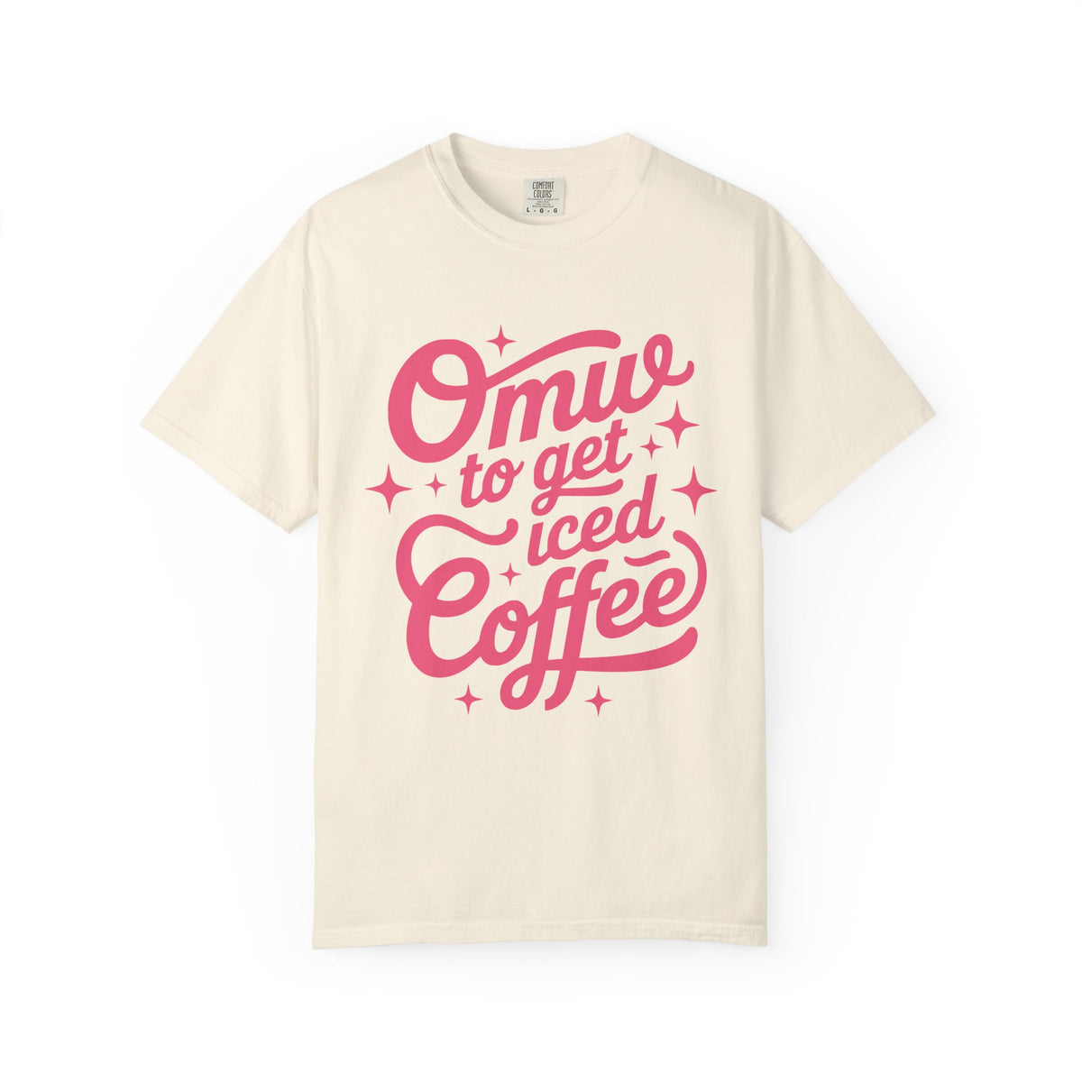 On My Way to Get Iced Coffee T-Shirt Cute Retro Script Coffee Graphic Tee