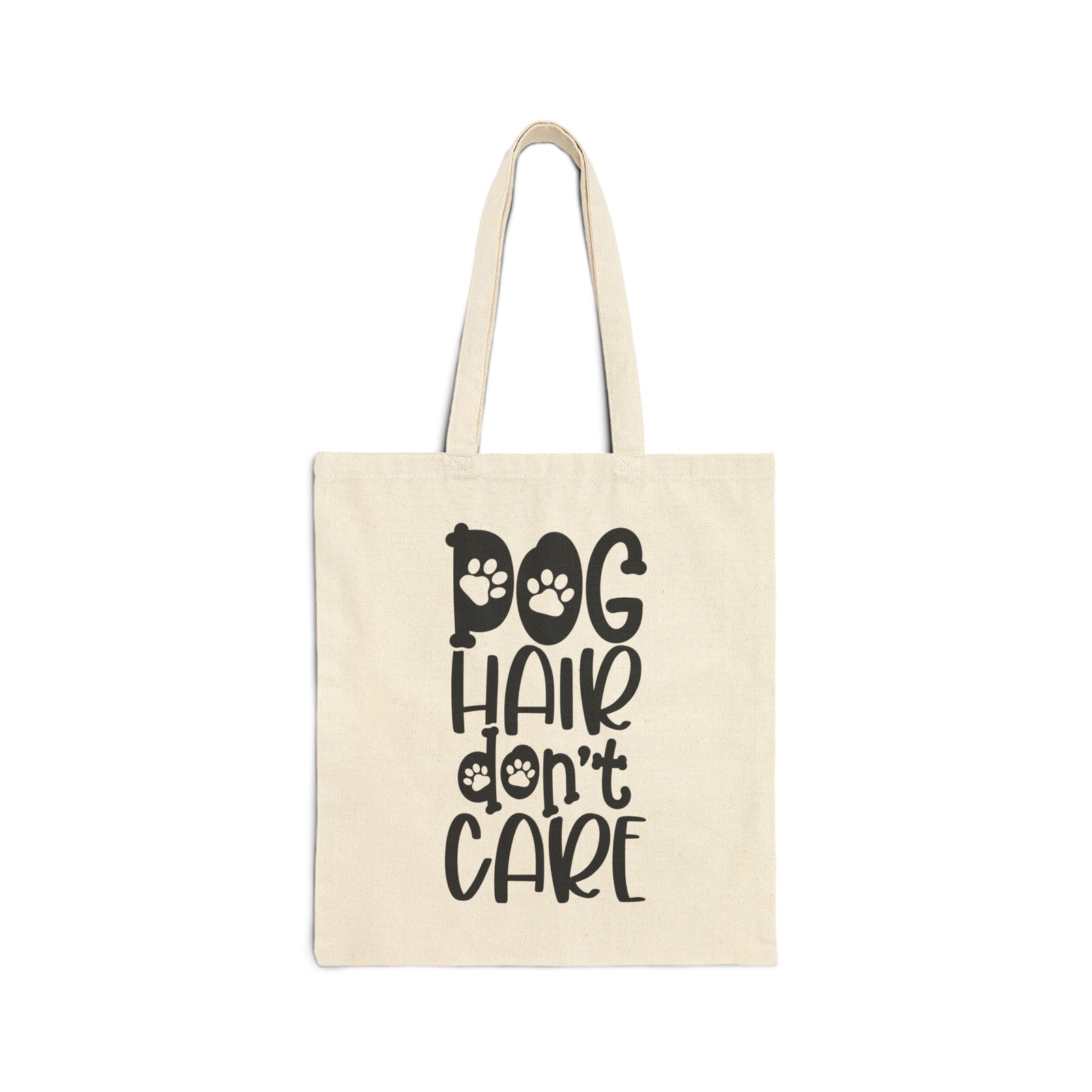 Dog Hair Don’t Care Dog Lover Cotton Canvas Tote Bag