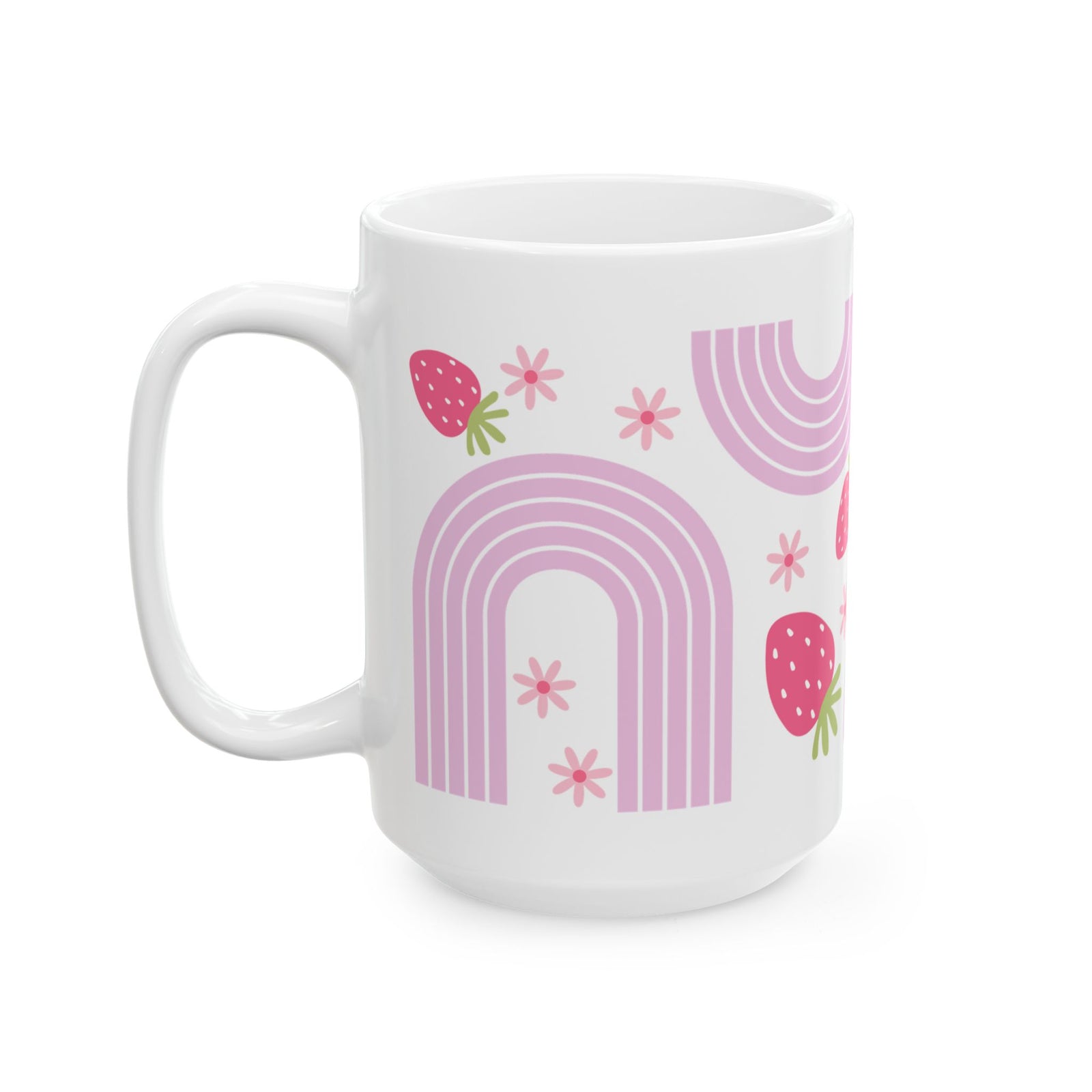 Wild Strawberry Cute Ceramic Mug Coffee Cup (11oz & 15oz)