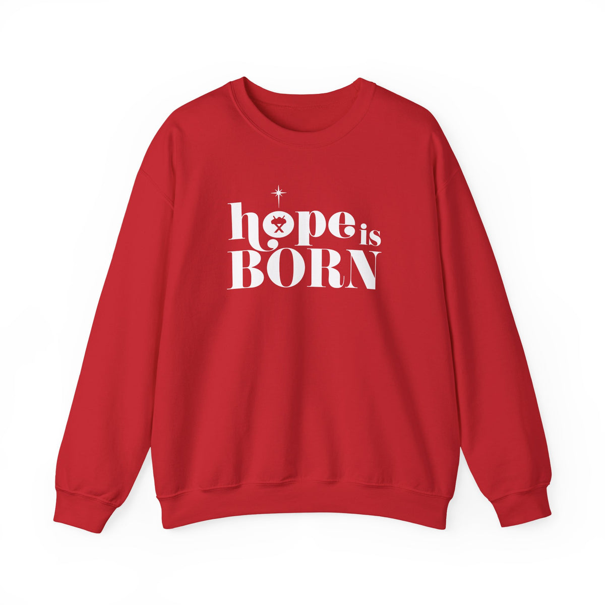 Hope is Born Nativity Christmas Season Crewneck Unisex Sweatshirt
