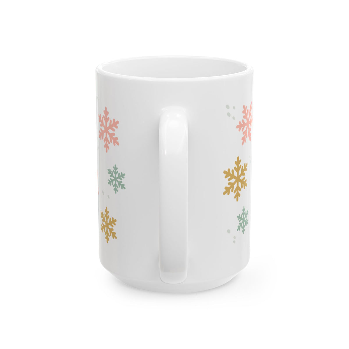 Pastel Snowflake Winter Christmas Ceramic Mug Coffee Cup (11oz & 15oz)