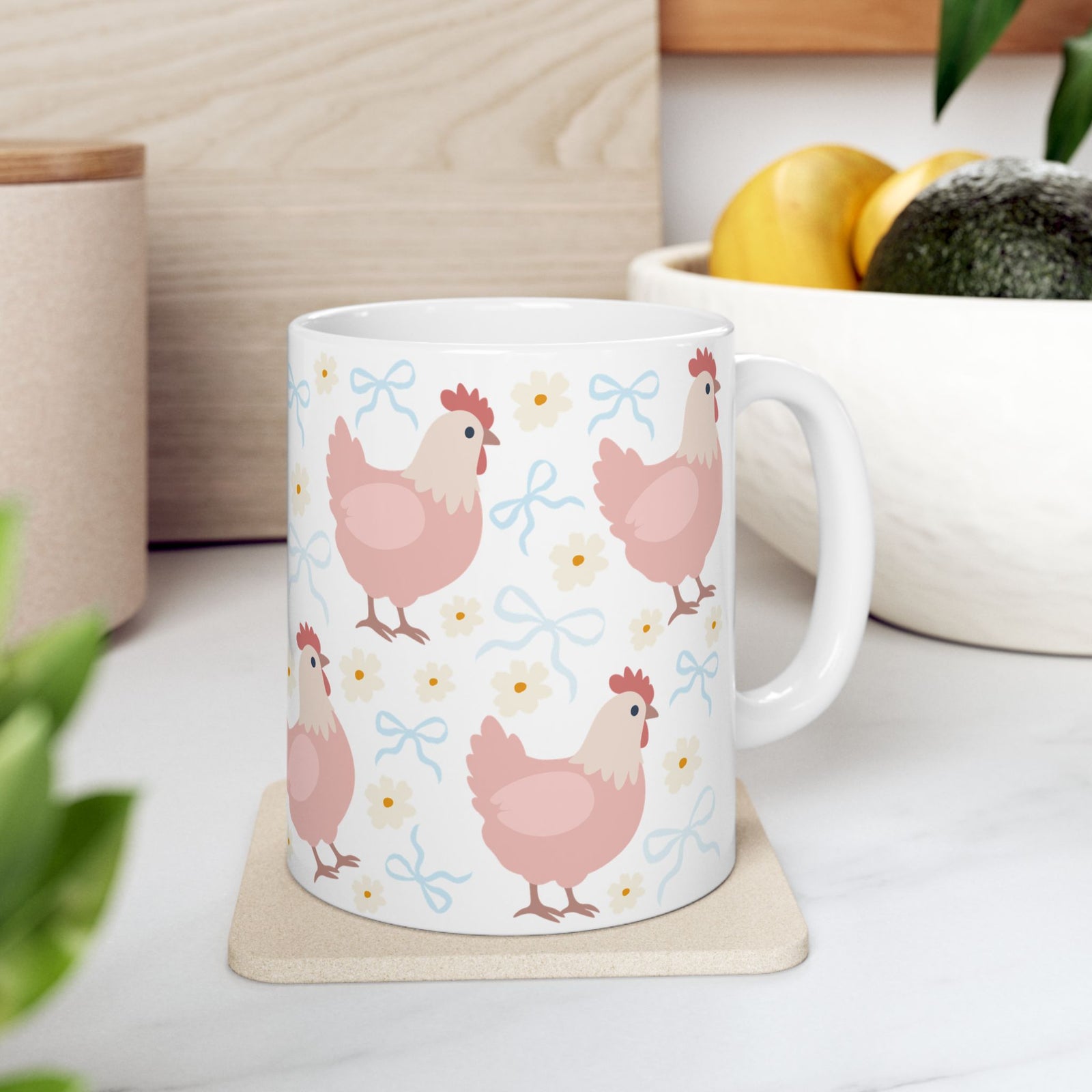 Coquette Chicken Cute Mug Coffee Cup (11oz & 15oz) - Sydney So Sweet