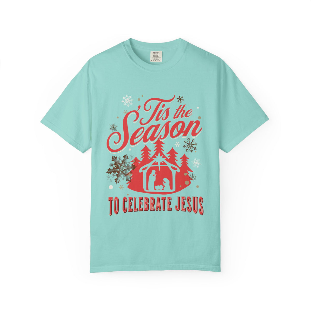 Tis the Season to Celebrate Jesus Christmas T-Shirt Christian Graphic Tee