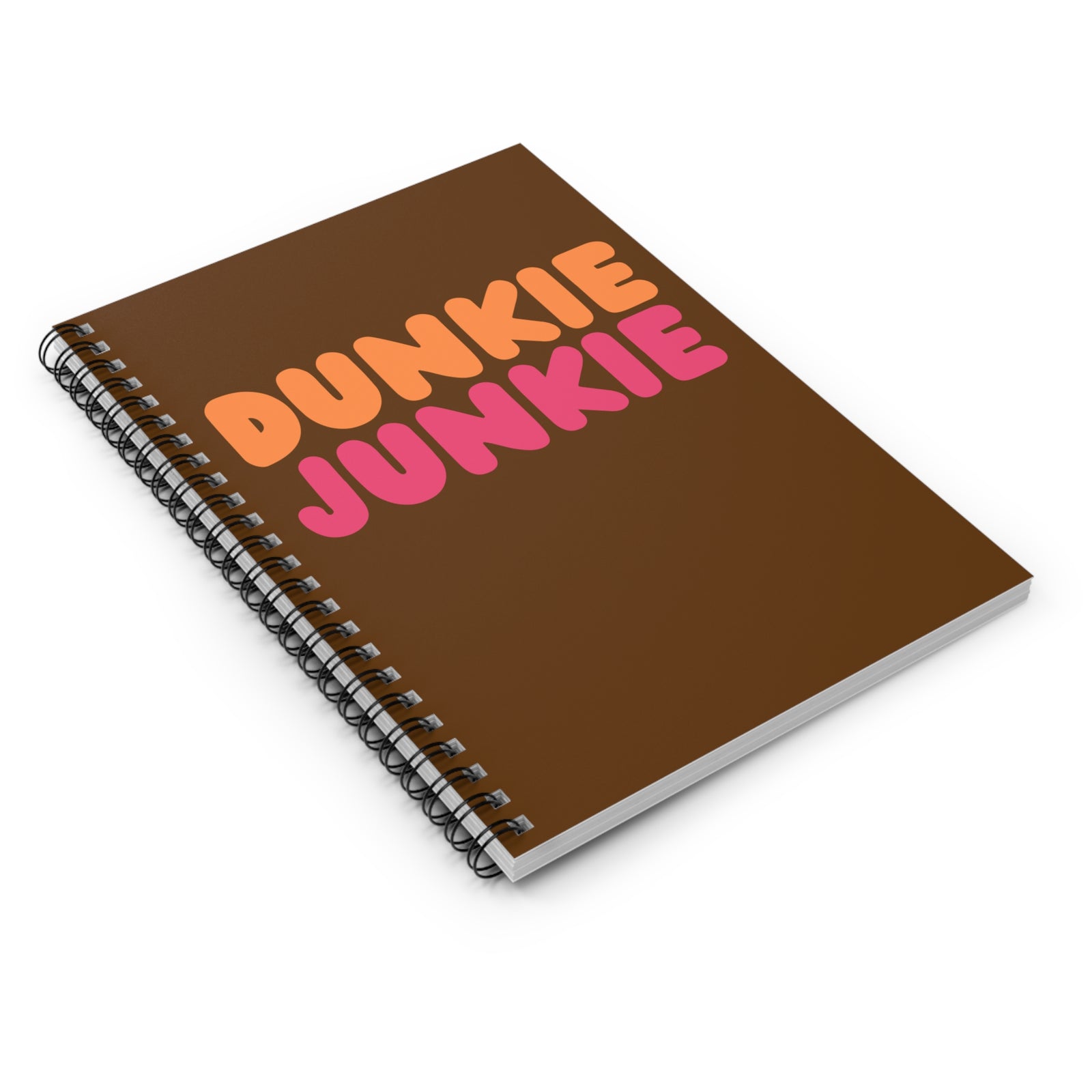 Dunkie Junkie Spiral Notebook Retro Coffee Lover Ruled Journal