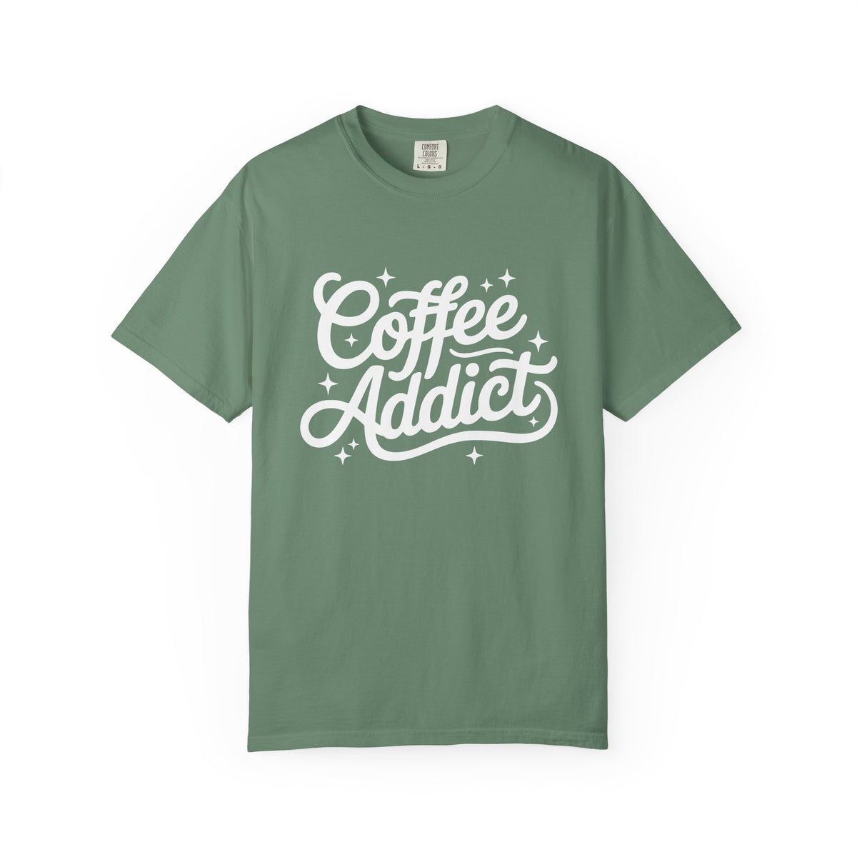 Coffee Addict T-Shirt Retro Script Graphic Tee for Coffee Lovers