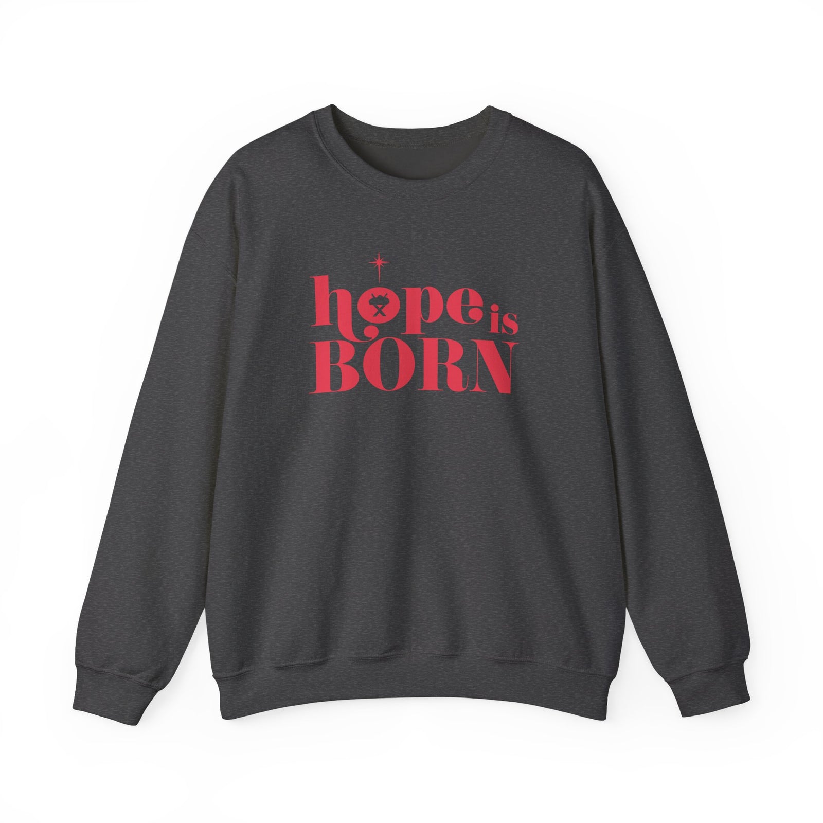 Hope is Born Nativity Christmas Season Crewneck Unisex Sweatshirt