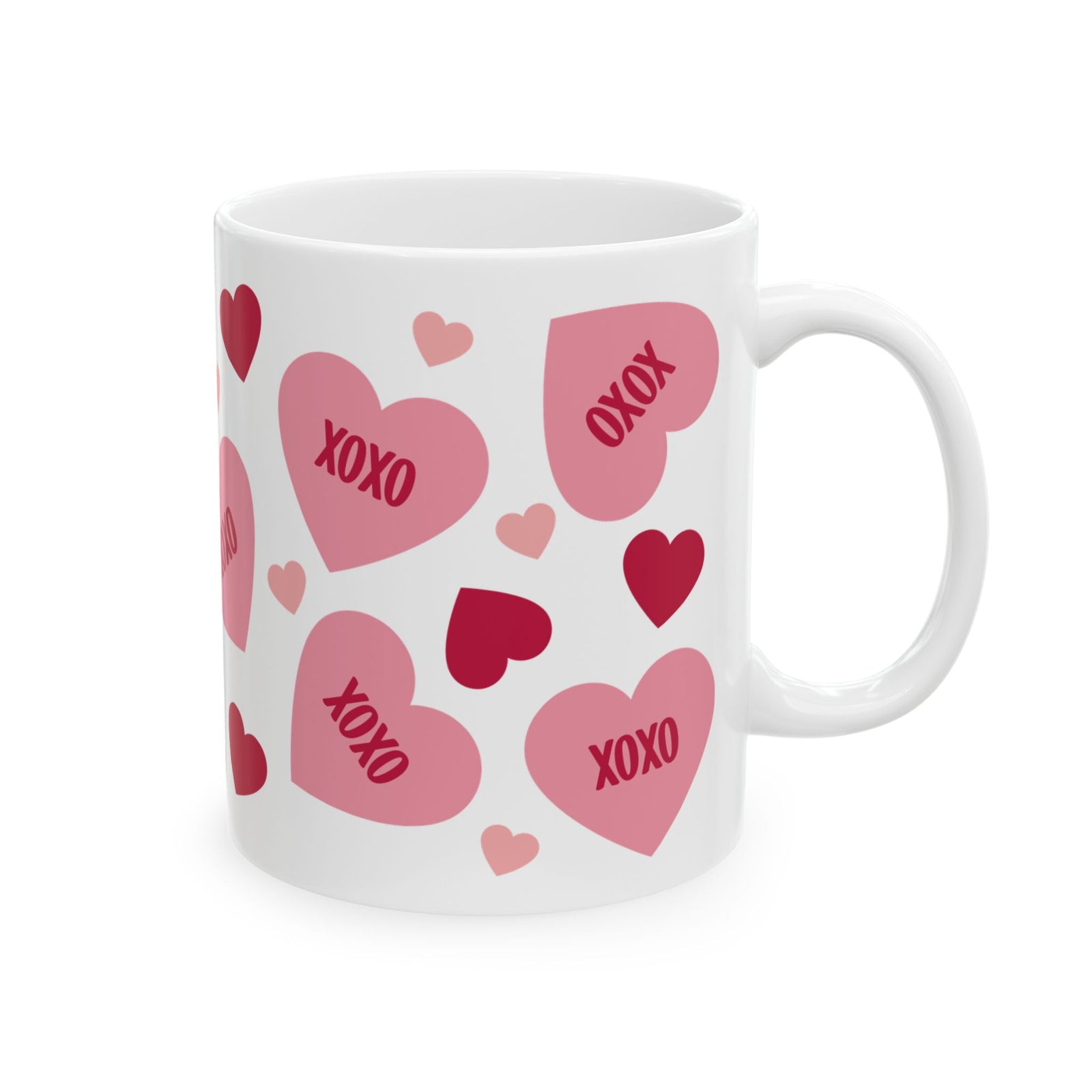 XOXO Hearts Mug — Cute Valentine’s Day Coffee Cup (11oz & 15oz) - Sydney So Sweet