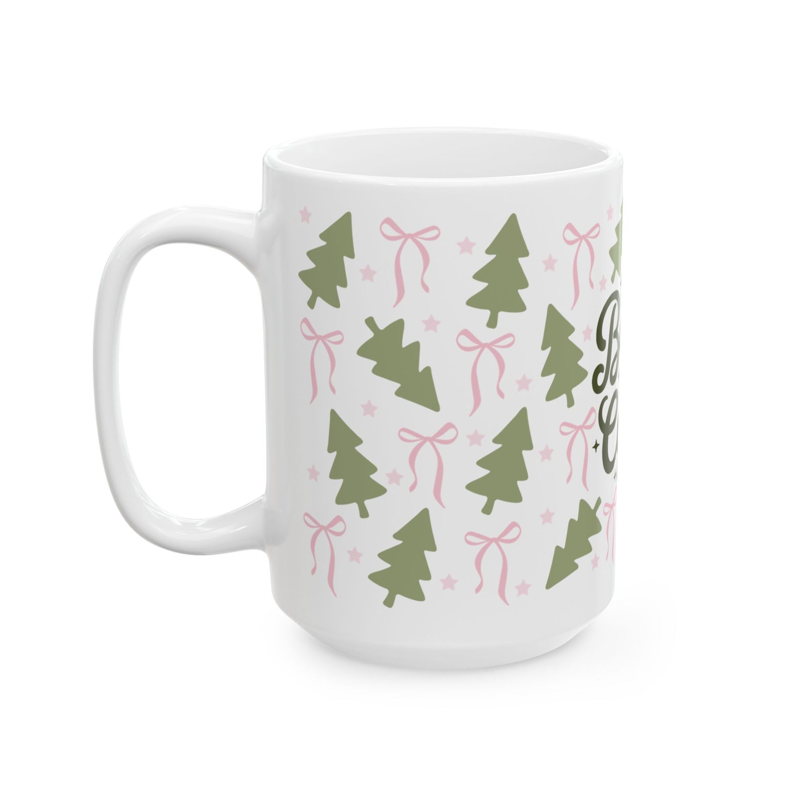 Books & Coffee Coquette Trees Ceramic Mug Coffee Cup (11oz & 15oz)
