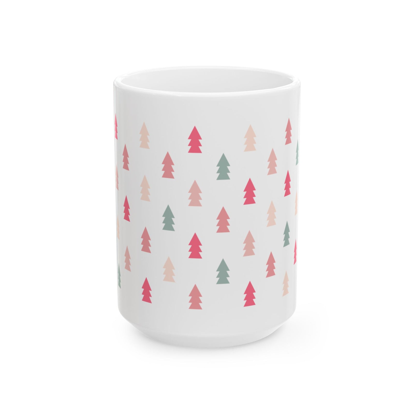 Mini Christmas Trees Ceramic Mug Coffee Cup (11oz & 15oz)
