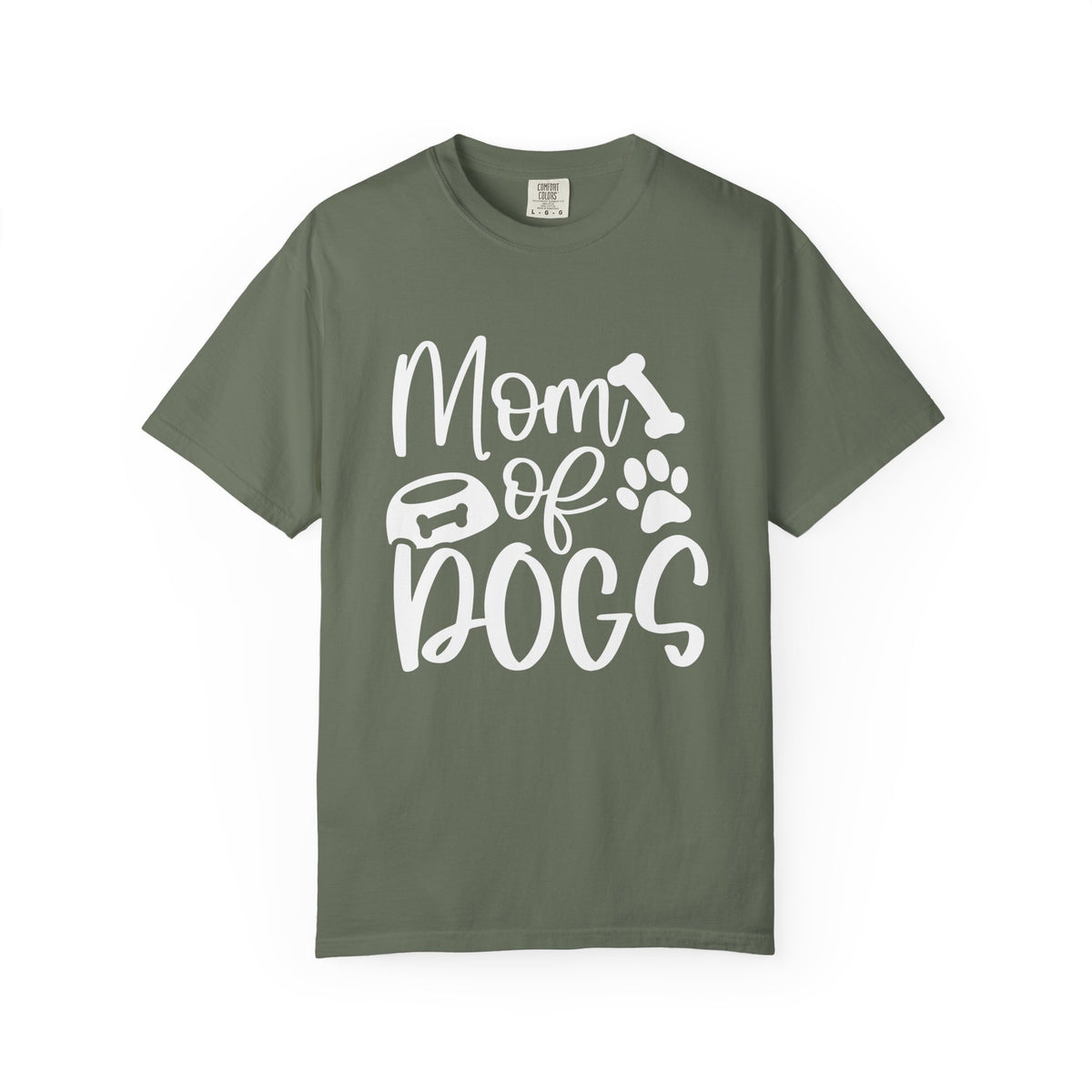 Mom of Dogs Bowl & Bone T-Shirt Cute Dog Mom Graphic Tee
